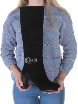 02-A362-15BM-2 BLACK Сапоги женские (натуральная замша, натуральный мех (еврозима)) - Фабричный китай фото 5