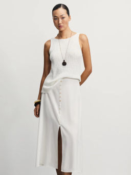 Юбка миди на декоративных пуговицах / Zarina  фото 2