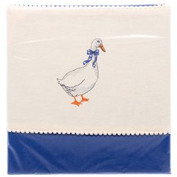 ФАРТУК ГУСИ ,СИНИЙ, ВЫШИВКА, КРУЖЕВО 100 - Lefard фото 2