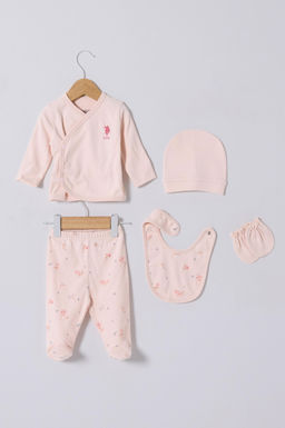 K_z Bebek Pudra Hastane __k___ %100 Pamuk 5li Z_b_n Set