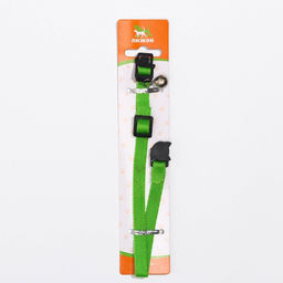 Ошейник кошачий с бубенчиком, 30 х 1 см, полиэстер, зелёный - Пижон фото 4