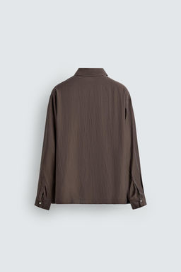 CAMISA RELAXED FIT FLUIDA / Marr?n - Zara фото 8