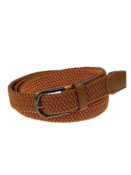 Ремень женский текстильный, цвет коричнево-рыжий