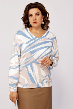 Блуза Swallow 803.2 черный+серебряный узор фото 114