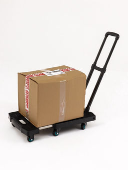 Тележка складная с раздвижной платформой, для перевозки грузов, нагрузка до 100 кг, телескопическая ручка, пластик, Greengo