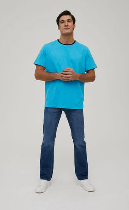 Футболка Fine Joyce F011-0600b из хлопка бирюзовый  фото 3