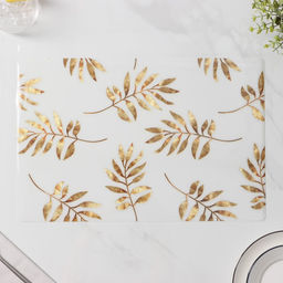 Набор салфеток сервировочных Доляна Кейли, 4 шт, 3045 см, цвет белый с золотом  фото 3