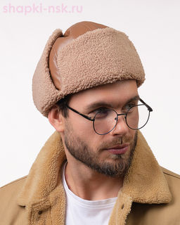 45-3-54 Ушанка мужская кожа (56-62)