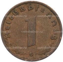 Монета 1 рейхспфенниг 1939 года G Германия
