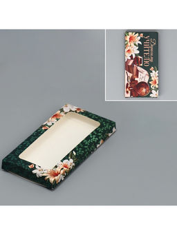 Цена за 5 шт. Коробка для шоколада, кондитерская упаковка, «Дорогому учителю», с окном, 17.3×8.8×1.5 см