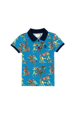 U. S. Polo Assn Футболка-поло цвета индиго для мальчика