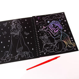 Набор для творчества Гравюры.Принцессы, голографический фон, 8 гравюр, Дисней - Disney фото 3