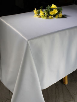 Скатерть арт. 13070/1/PB/130, МОРОЗКО, скатерть прямоугольная, размеры 130 см х 180 см, цвет белый, тефлоновая пропитка