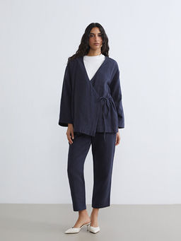 Kruvaze Yaka Kad?n M?slin Kimono