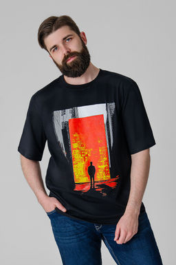 Арт. 614-148 Футболка мужская 50-60 (6 шт) Цвет:черный