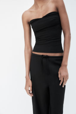 TEXTURED BANDEAU TOP - Zara фото 26