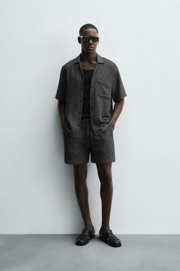 JACQUARD TEXTURED BERMUDA SHORTS