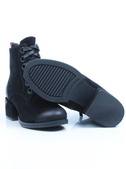 04-XR189-1 BLACK Ботинки зимние женские (натуральная замша, натуральный мех) - Фабричный китай фото 16