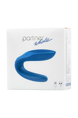 Многофункциональный стимулятор для пар Satisfyer Partner Whale, силикон, голубой, 17 см.  фото 23