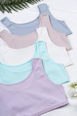 Майка-топ в рубчик для девочки 5шт. Happyfox