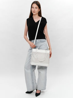 LACCOMA сумка Y2318-белый натуральная кожа полиэстер фото 2