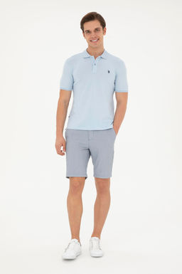 Мужская голубая базовая футболка - U.s. polo assn фото 4