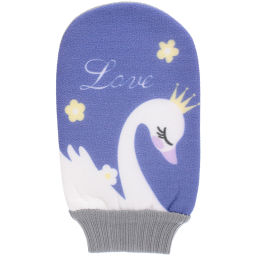 Цена за 2шт. Мочалка-варежка для тела детская "Water Magic - Принцесса", цвет сиреневый, 24,5*14 см (ZIP пакет)