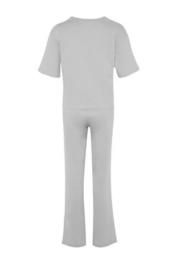 Trendyolmilla Lila %100 Pamuklu Eglenceli Bask?l? T-shirt-Pantolon Orme Pijama Tak?m? THMSS23PT00134 фото 30