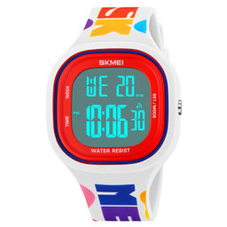 Часы наручные Skmei женские электронные спортивные 2290white-colorful