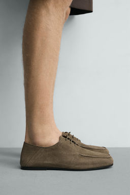 ZAPATO PIEL CASUAL / Gris Topo