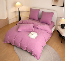 КПБ Mency Winni Бархатный Сатин на резинке по кругу MENBSR09 Евро