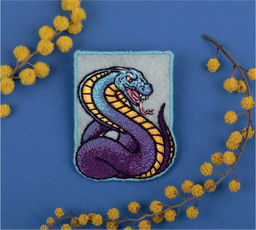 Набор для вышивания PANNA Живая картина JK-2329 Брошь. Змея 4.5 х 6 см