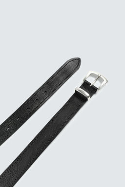 VINTAGE-EFFECT LEATHER BELT - Zara фото 4