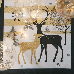 Дорожка на стол новогодняя Этель: Олени, 30 70 см, 100 % хлопок, саржа, 190 г/м  фото 3