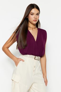Murdum Vatkal? Kruvaze Yaka Esnek C?tc?tl? Orme Body TWOSS23BD00007