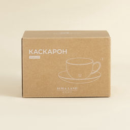 Чайные пары SL Home «Каскарон», 240 мл, набор 2 шт., костяной фарфор, белые
