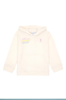 Кремовый свитшот для девочки Неожиданная скидка в корзине - U.s. polo assn фото 2