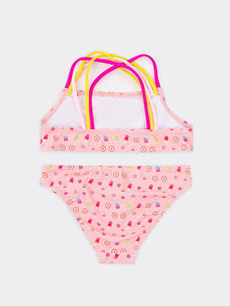 Раздельный купальник на тонких бретелях в розовом цвете для девочек - Mark formelle фото 2