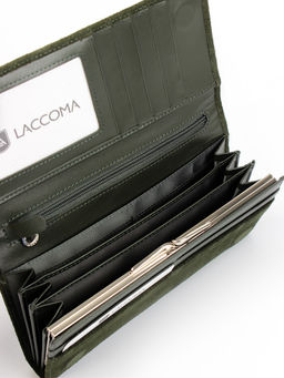LACCOMA кошелек LA-1071-Z-темно-зеленый натуральная замша  фото 4