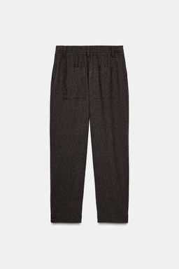 MID-WAIST TROUSERS WITH PLEATS AND ELASTICATED BACK - Zara фото 8