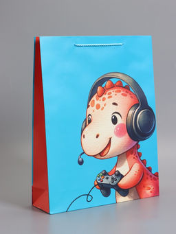 Пакет подарочный ламинированный «Маленький динозаврик», 33×42.5×10 см