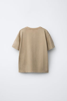 CAMISETA B?SICA EFECTO LAVADO / Beige claro