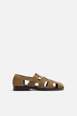 LIMITED EDITION LEATHER CAGE SANDALS - Zara фото 3