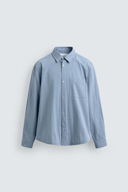TEXTURED SHIRT WITH POCKET - Zara фото 7