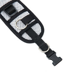 Ошейник дышащий для собак средних и крупных пород, размер М, 34-50 х 6 см, серый - Пижон фото 5