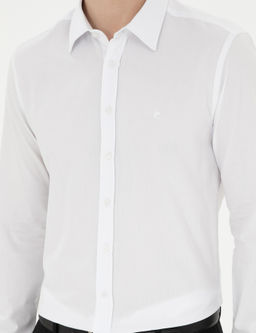 Beyaz Slim Fit Uzun Kollu G_mlek - Pierre cardin фото 6