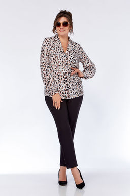 Блуза Swallow 803.2 черный+серебряный узор фото 730