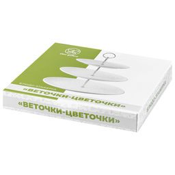 Блюдо-этажерка 3-х ярусная 26*26*34 см Веточки-цветочки с серебрист.креплен., для фруктов и конфет - Elan gallery фото 16