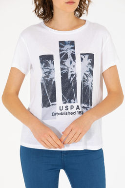 U. S. Polo Assn Женская белая футболка с круглым вырезом - U.s. polo assn фото 20