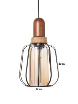Светильник BayerLux «Вица», 1×40 Вт, Е27, черный, 18×18×30 см